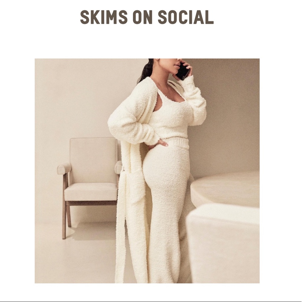 NWT White SKIMS Lounge Pants